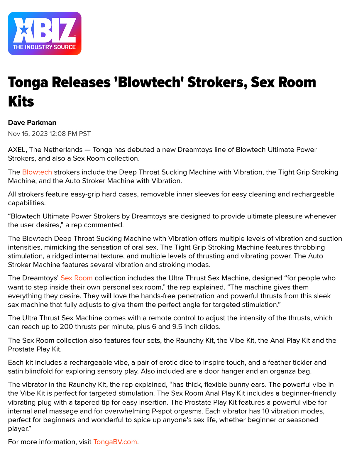 2023-11 Xbiz - Dreamtoys Blowtech